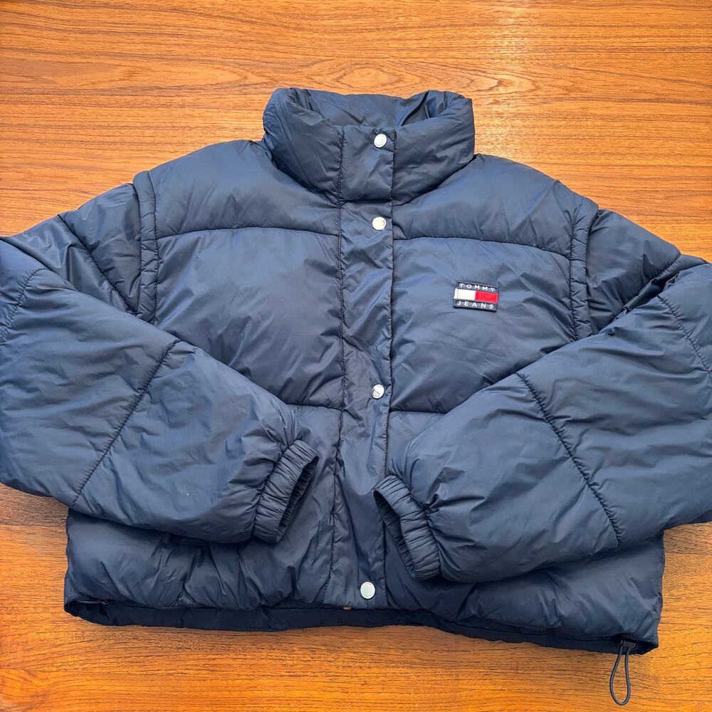 Tommy Jeans Women's Navy Blue Puffer Jacket Vest Size XL